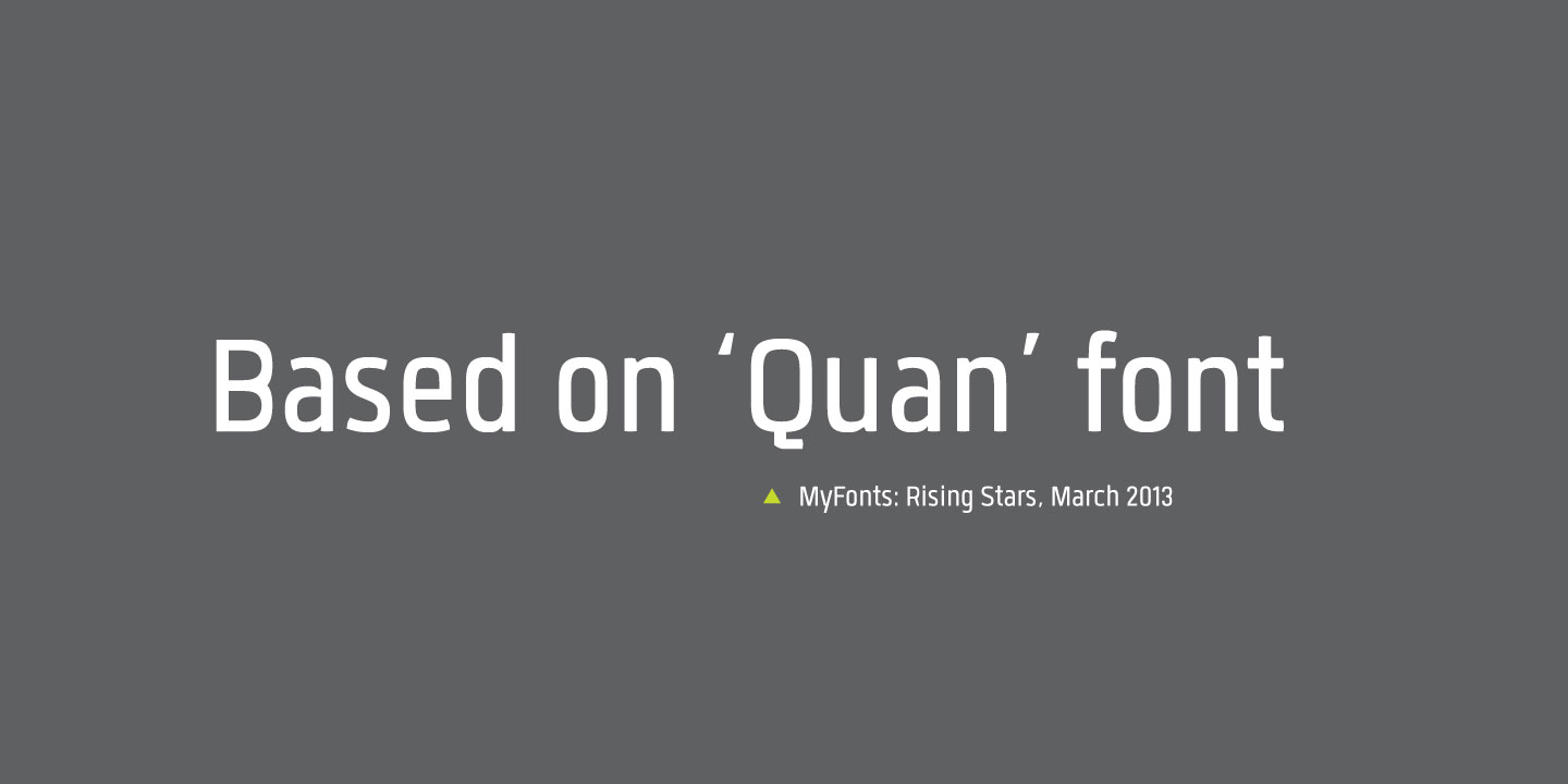 Przykład czcionki Quan Slim R Light Italic
